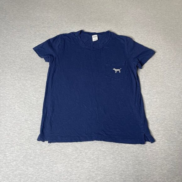 Victoria’s Secret PINK Vintage Bling Campus Short-Sleeve Crew Tee Shirt Top - Picture 2 of 12